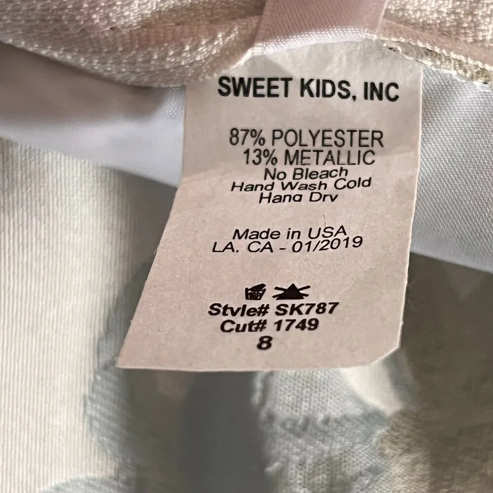 Sweet Kids Blue & Ivory Jacquard Floral Party Dress – NWT - Picture 10 of 10